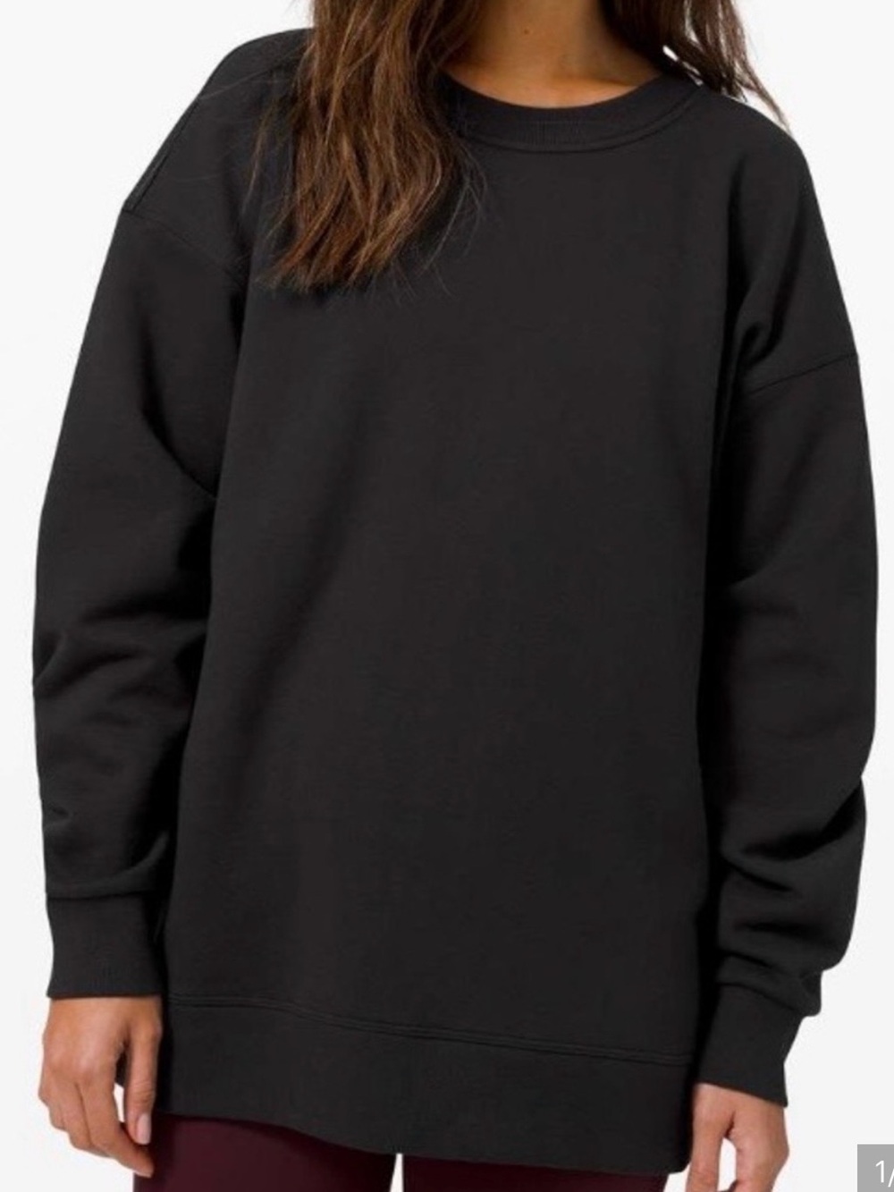 Lululemon Perfectly Oversized Crew Black Size L
